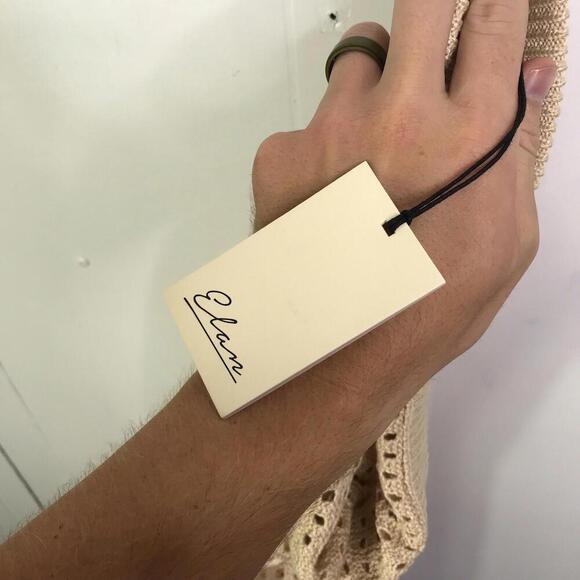 Elan Skirt Womens M Crochet Maxi Beachy Cover Up Side Slits Avda Cream New - Picture 7 of 10